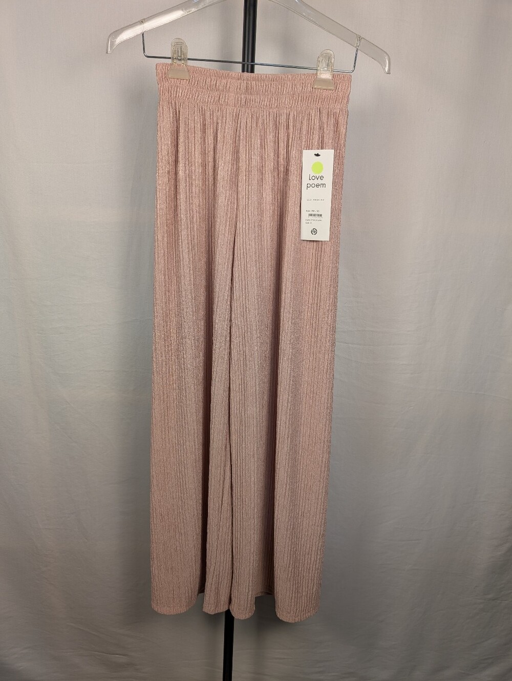 A-168 Love Poem NWT 2-Piece Blush Pink Crinkle Knit Lounge Set Size Small - Picture 2 of 15